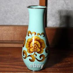 Hiroaki Ota Japanese cloisonne enamel sippou vase signed PV229