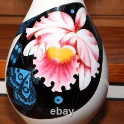 Hiroaki Ota Japanese cloisonne enamel sippou vase signed w / box OSV13