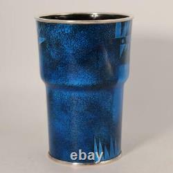 Hiroaki Ota Japanese cloisonne enamel sippou vase w / box OSV09