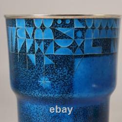 Hiroaki Ota Japanese cloisonne enamel sippou vase w / box OSV09