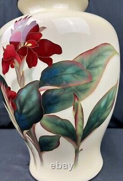 Huge Stunning Meiji Era 12 Signed Ando Stamped Silver Japanese Cloisonne Vase