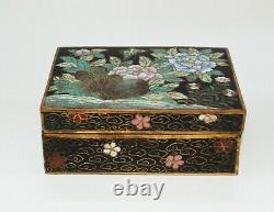 Important Early Japanese Cloisonne Enamel Box Signed by Masatoku