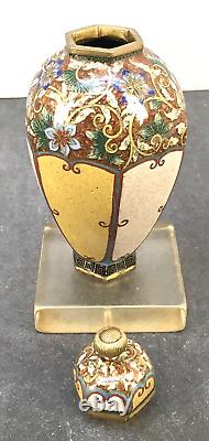 Important Japanese Meiji Cloisonne Jar withGold Wire, Attrib. To Namikawa Yasuyuki