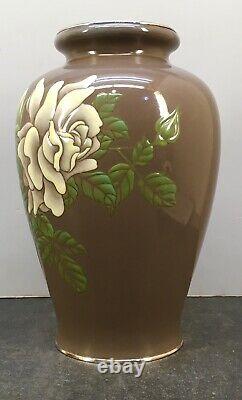 Important Japanese Meiji Moriage Cloisonne Vase by Ando