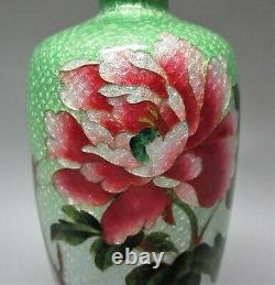 Impressive 7.25 JAPANESE Multi-Colored MEIJI-ERA CLOISONNE Vase c. 1890 antique