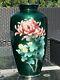 Impressive Large 10 Inch Japanese Cloisonne Enamel Vase By Ando