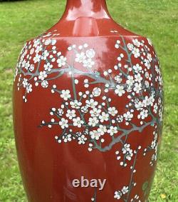 JAPANESE ENAMEL PARTITION VASE EMAIL ENAMELS CHANPLEVE JAPAN JAPANESE MEIJI 19THth