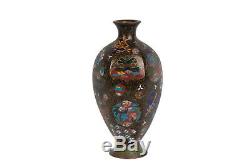 Japan 20. Jh. Emaille A Japanese Hexagonal Cloisonne Enamel Vase Giapponese