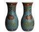 Japan 20. Jh. Paar Große Vasen -a Pair Of Japanese Totai Shippo Cloisonne Vases