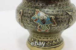 Japanese Antique Cloisonne Enamel over Bronze Vase or Urn #47943