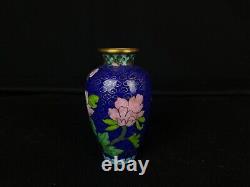 Japanese Antique Shippo Cloisonne Hanaire Flower Vase (e350)