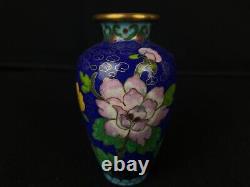 Japanese Antique Shippo Cloisonne Hanaire Flower Vase (e350)