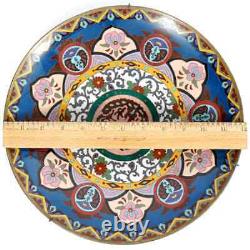 Japanese Cloisonné Charger 19 C Meiji Period 12 Inch Diameter #1