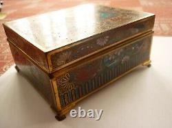 Japanese Cloisonné Enamel Box Meiji 19th Century Fabulous Quality