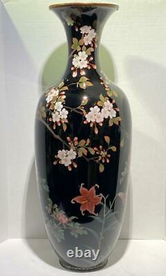 Japanese Cloisonne Enamel Floor Vase - 34 in, 86 cm