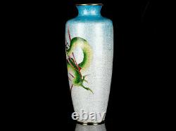 Japanese Cloisonné Enamel Ginbari Dragon Vase