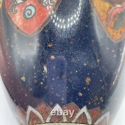 Japanese Cloisonné Enamel on Bronze Vase Dragon & Phoenix Meiji 19th C. 7