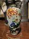 Japanese Cloisonne Ginbari Vase Orange Flower Green To Silver