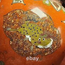 Japanese Cloisonne Kyoto Shippo Style Antique Meiji Vase 6