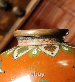 Japanese Cloisonne Kyoto Shippo Style Antique Meiji Vase 6