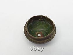 Japanese Cloisonné Meiji Era Enamel Inlay Decorative Small Lidded Vase Antique