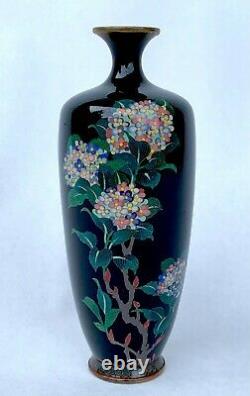 Japanese Cloisonne Vase Fabulous Flowers Decoration