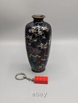 Japanese Cloisonné Vase Meiji Period 19th Century, Signed Possible Ota Tamashiro