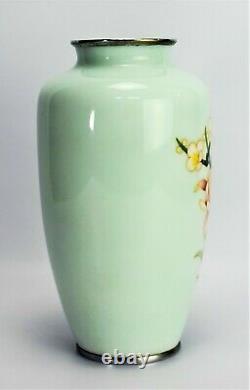 Japanese Cloisonne Vase Peony Showa Period Ando