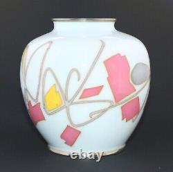 Japanese Cloisonne Vase with an Abstract Insects Design