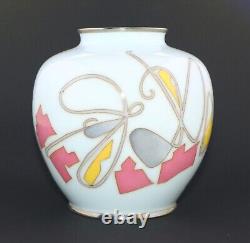 Japanese Cloisonne Vase with an Abstract Insects Design
