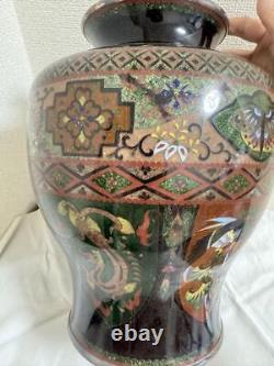 Japanese Cloisonne vase flower antique 11.8 inch tall