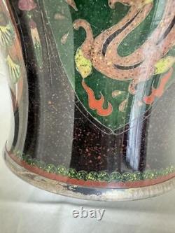 Japanese Cloisonne vase flower antique 11.8 inch tall