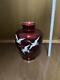 Japanese Cloisonne Vase With Crane Bird Pattern From Japan