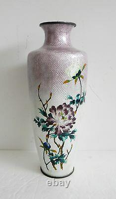 Japanese Ginbari Shippo cloisonne and enamel vase Meiji