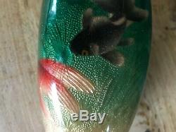 Japanese Ginbari enamel cloisonne vase Fish vase Kumeno Teitaro Meiji period