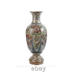 Japanese Late Meiji Cloisonne Enamel Floor Vase