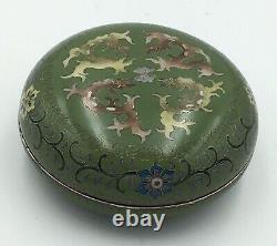Japanese Meiji Cloisonne Kogo With Silver Wire & Wireless Designs, Signed