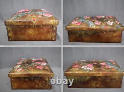 Japanese Meiji Early Showa Cloisonné Box with Raised Enamel on Bare Copper 175