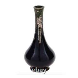 Japanese Meiji Era Cloisonne Enamel Vase Signed