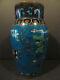 Japanese Meiji Period Cloisonne 9.75 Vase Or Lamp Frogs As Humans