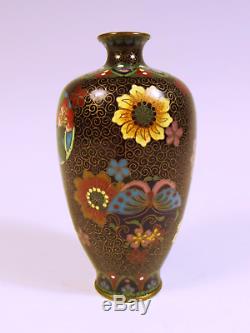 Japanese Meiji Period Cloisonne Enamel Vase