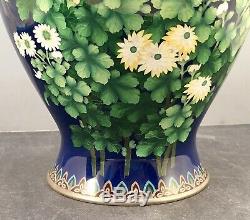 Japanese Meiji Silver Wire And Wireless Cloisonne Vase by ANDO