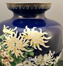Japanese Meiji Silver Wire And Wireless Cloisonne Vase by ANDO