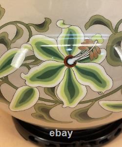 Japanese Meiji Silver Wire & Wireless Cloisonné Vase By Ando