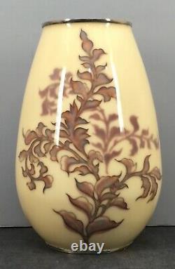 Japanese Meiji Silver Wire & Wireless Cloisonne Vase by Tamura