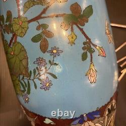 Japanese Meiji Wire & Wireless Cloisonne Vase