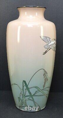 Japanese Meiji Wire & Wireless Cloisonne Vase By Ando