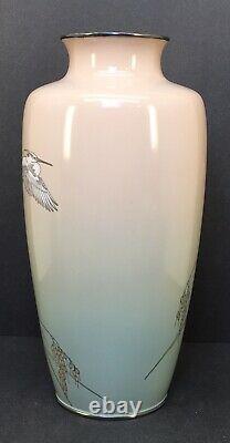 Japanese Meiji Wire & Wireless Cloisonne Vase By Ando