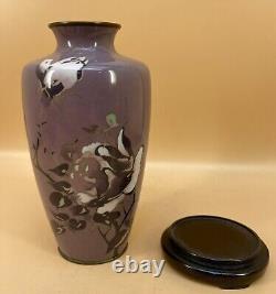 Japanese Meiji Wire & Wireless Cloisonné Vase, Signed