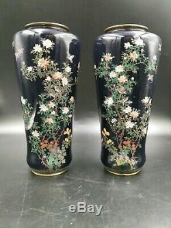 Japanese Silver Wire Cloisonne Vase Kodenji Or Ota School Meiji
